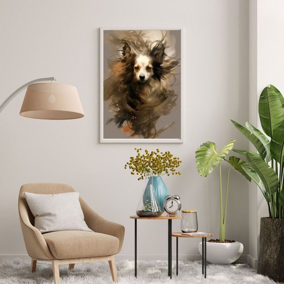 【KENSHIN (犬神) - チワワ犬 No.3】風水画 アートポスター 犬の絵 犬の絵画 犬のイラスト 7枚目の画像
