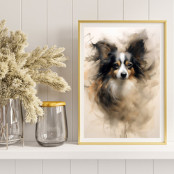 【KENSHIN (犬神) - チワワ犬 No.5】風水画 アートポスター 犬の絵 犬の絵画 犬のイラスト 8枚目の画像