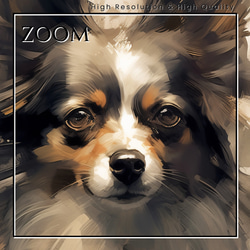 【KENSHIN (犬神) - チワワ犬 No.6】風水画 アートポスター 犬の絵 犬の絵画 犬のイラスト 3枚目の画像