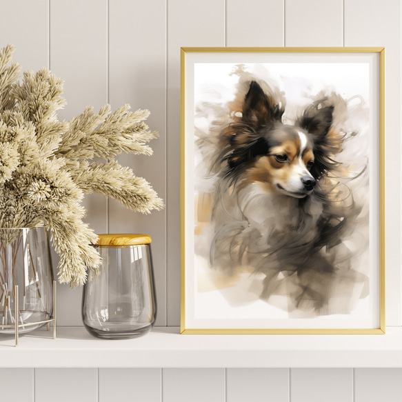 【KENSHIN (犬神) - チワワ犬 No.7】風水画 アートポスター 犬の絵 犬の絵画 犬のイラスト 8枚目の画像