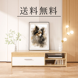 【KENSHIN (犬神) - チワワ犬 No.7】風水画 アートポスター 犬の絵 犬の絵画 犬のイラスト 4枚目の画像