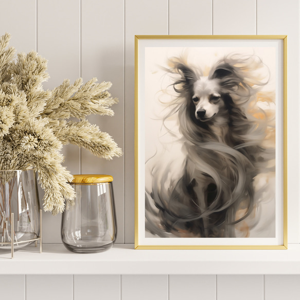 【KENSHIN (犬神) - チワワ犬 No.8】風水画 アートポスター 犬の絵 犬の絵画 犬のイラスト 8枚目の画像