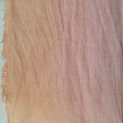 山桜&美郷の栗 染め 春ピンク 桜色のオーガニックヘンプコットン ストール 6枚目の画像