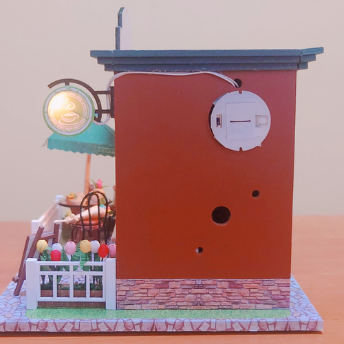 ミニチュアドールハウス【完成品】コーヒーショップ ドールハウス 手作りキットセットミニチュア Vintage Coffee