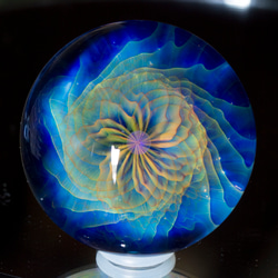 ラティチェロ ボロシリケイトガラス オーバルマーブル rtm4 1枚目の画像