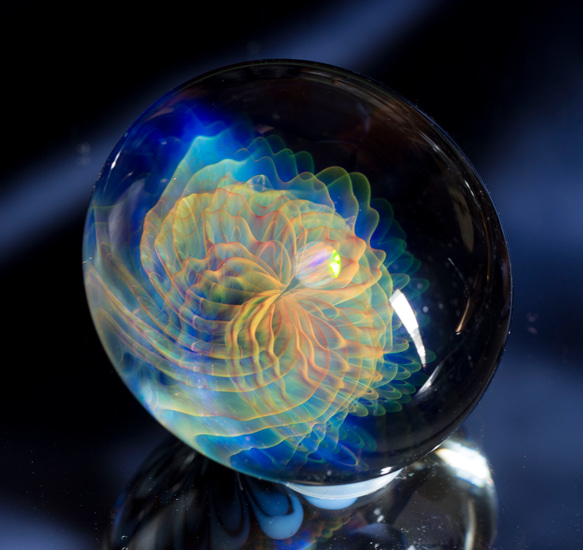 ラティチェロ ボロシリケイトガラス オーバルマーブル rtm4 2枚目の画像