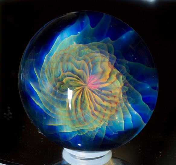 ラティチェロ ボロシリケイトガラス オーバルマーブル rtm4 3枚目の画像