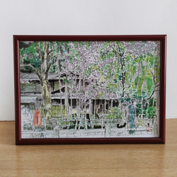 A4サイズ「 京都　哲学の道　新緑」　京の水彩画工房 7枚目の画像