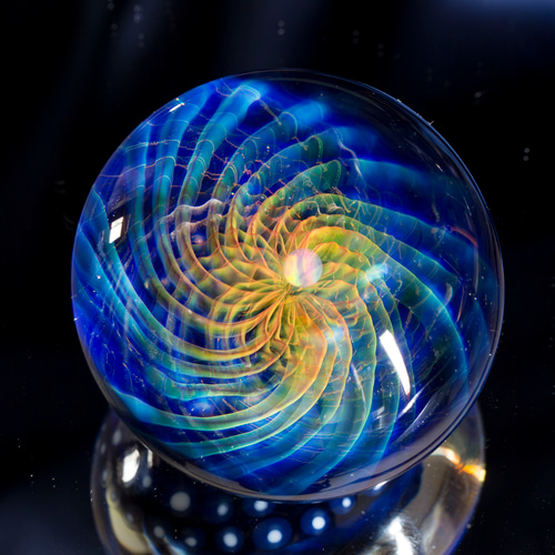 ラティチェロ ボロシリケイトガラス オーバルマーブル rtm5 立体