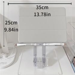 クリア スタンド 角度 調節 おしゃれ かわいい コンパクト ブック スタンド タブレット cht-1565 2枚目の画像