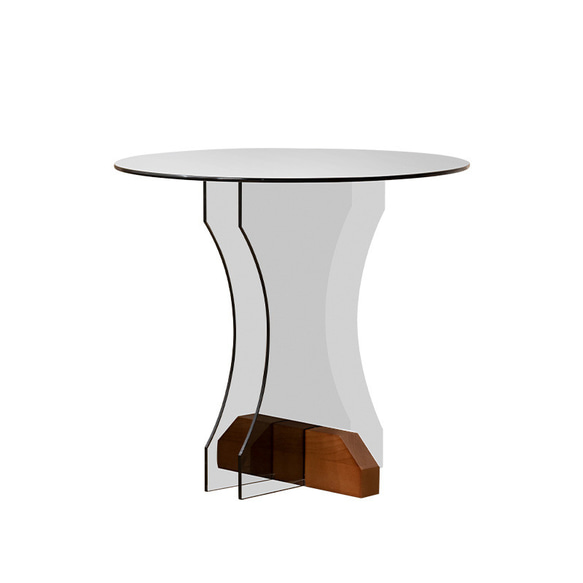 サイドテーブル クリア スタイリッシュ おしゃれ かわいい 北欧 インテリア  強化ガラス  無垢材 ch-1535 3枚目の画像
