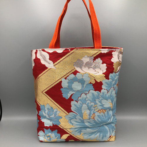 着物 帯 帯締め ハンドメイド トートバッグ リメイク トートバッグ