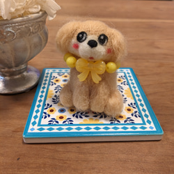 昭和レトロなおすましわんちゃん（羊毛フェルト犬） 10枚目の画像
