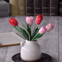 ◆粘土のお花◆　チューリップ　ピッチャーベース　 T936 4枚目の画像