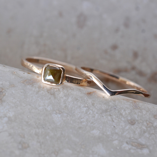 K10】Natural Diamond ring khaki ナチュラルダイヤモンド