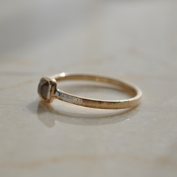 【K10】Natural Diamond ring  khaki　ナチュラルダイヤモンド リング 7枚目の画像