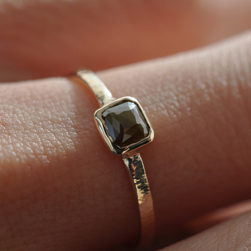 K10】Natural Diamond ring khaki ナチュラルダイヤモンド