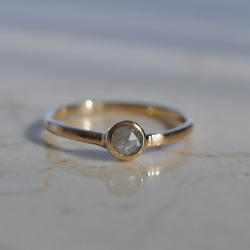 【K10】Natural Diamond ring  ローズカット　ナチュラルダイヤモンド リング 8枚目の画像