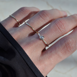 【K10】Natural Diamond ring  ローズカット　ナチュラルダイヤモンド リング 6枚目の画像
