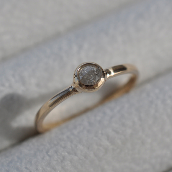 【K10】Natural Diamond ring  ローズカット　ナチュラルダイヤモンド リング 9枚目の画像