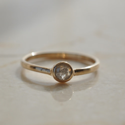 【K10】Natural Diamond ring  ローズカット　ナチュラルダイヤモンド リング 4枚目の画像