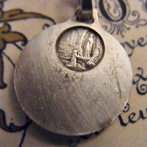 フランス ヴィンテージ デッドストック 聖母マリア ルルドの泉 メダイ