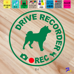 ドライブレコーダー 柴犬  07 ステッカー 1枚目の画像