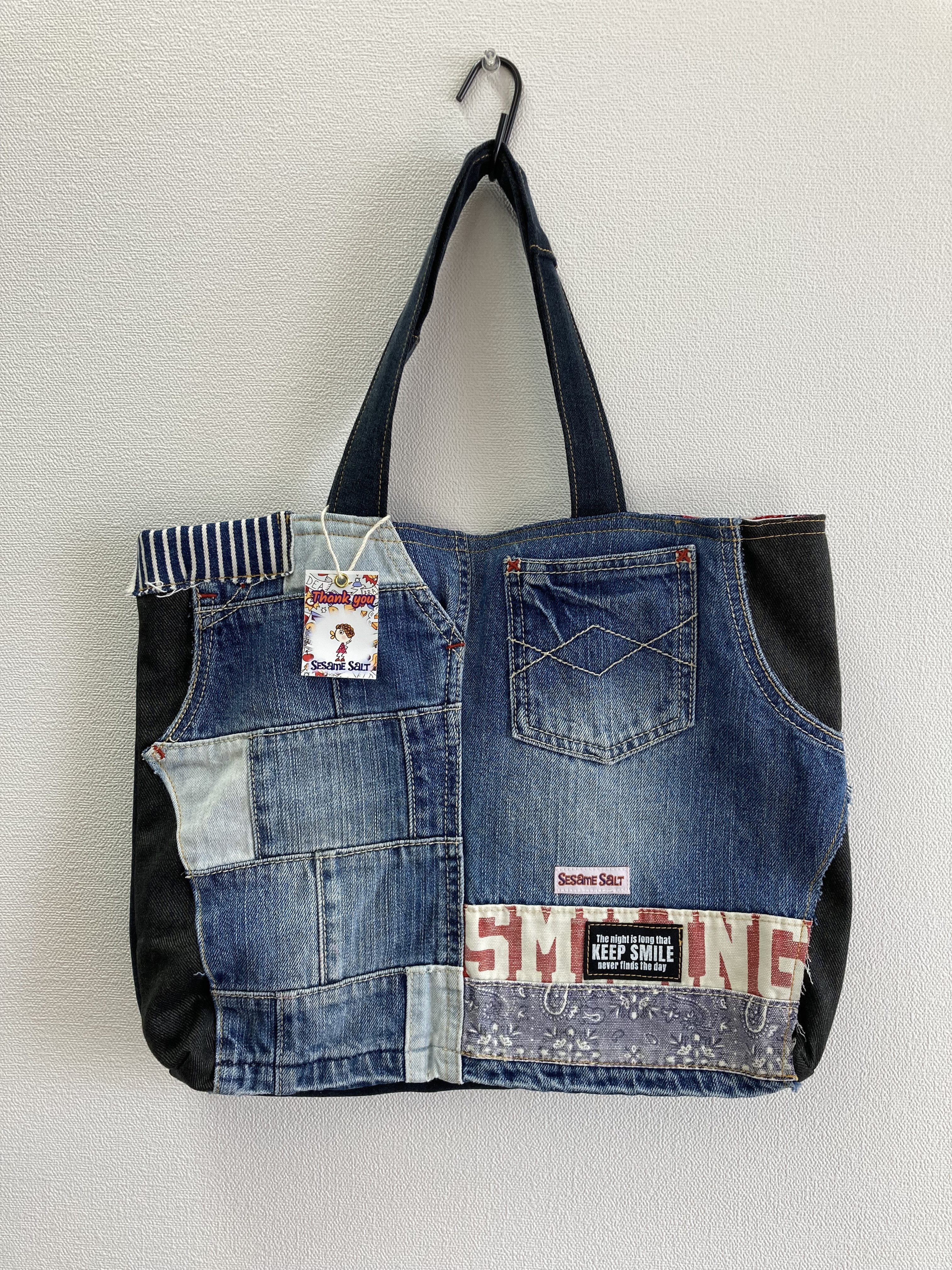 Denim remake bag made with household sewing machines - YouTube