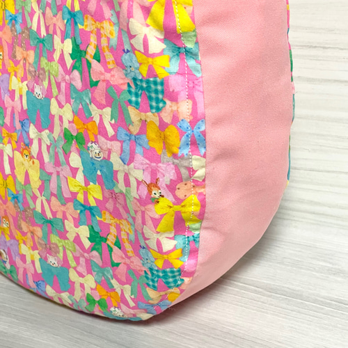 A4サイズ たっぷり収納 ふわコロエッグバッグ ユキエモン リボン