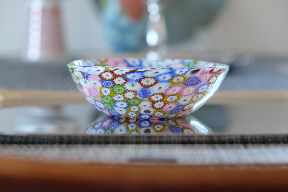 ベネチアンガラス ヴェネチアンガラス ミルフィオリ お皿 プレート 小皿 ムリーニ ムリーネ ムリーナ ガラス お皿 5枚目の画像