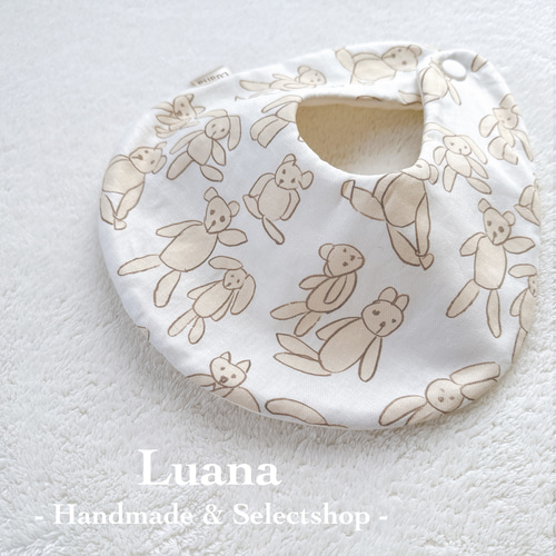 ゆきそら　猫柄スタイ　ヨダレかけ hanakago】和柄 猫ちゃん/ベビースタイ / ビブ/よだれかけ(SU