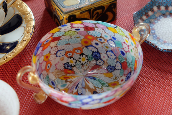 ベネチアンガラス ヴェネチアンガラス ミルフィオリ お皿 プレート 小皿 ムリーニ ムリーネ ムリーナ ガラス お皿 20枚目の画像