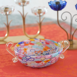 ベネチアンガラス ヴェネチアンガラス ミルフィオリ お皿 プレート 小皿 ムリーニ ムリーネ ムリーナ ガラス お皿 8枚目の画像