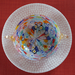 ベネチアンガラス ヴェネチアンガラス ミルフィオリ お皿 プレート 小皿 ムリーニ ムリーネ ムリーナ ガラス お皿 7枚目の画像