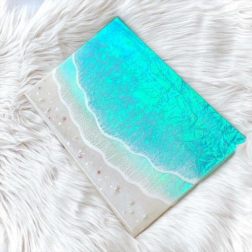 キラキラオーシャンアートパネル』30cm×20cm 海 インテリア 壁掛け