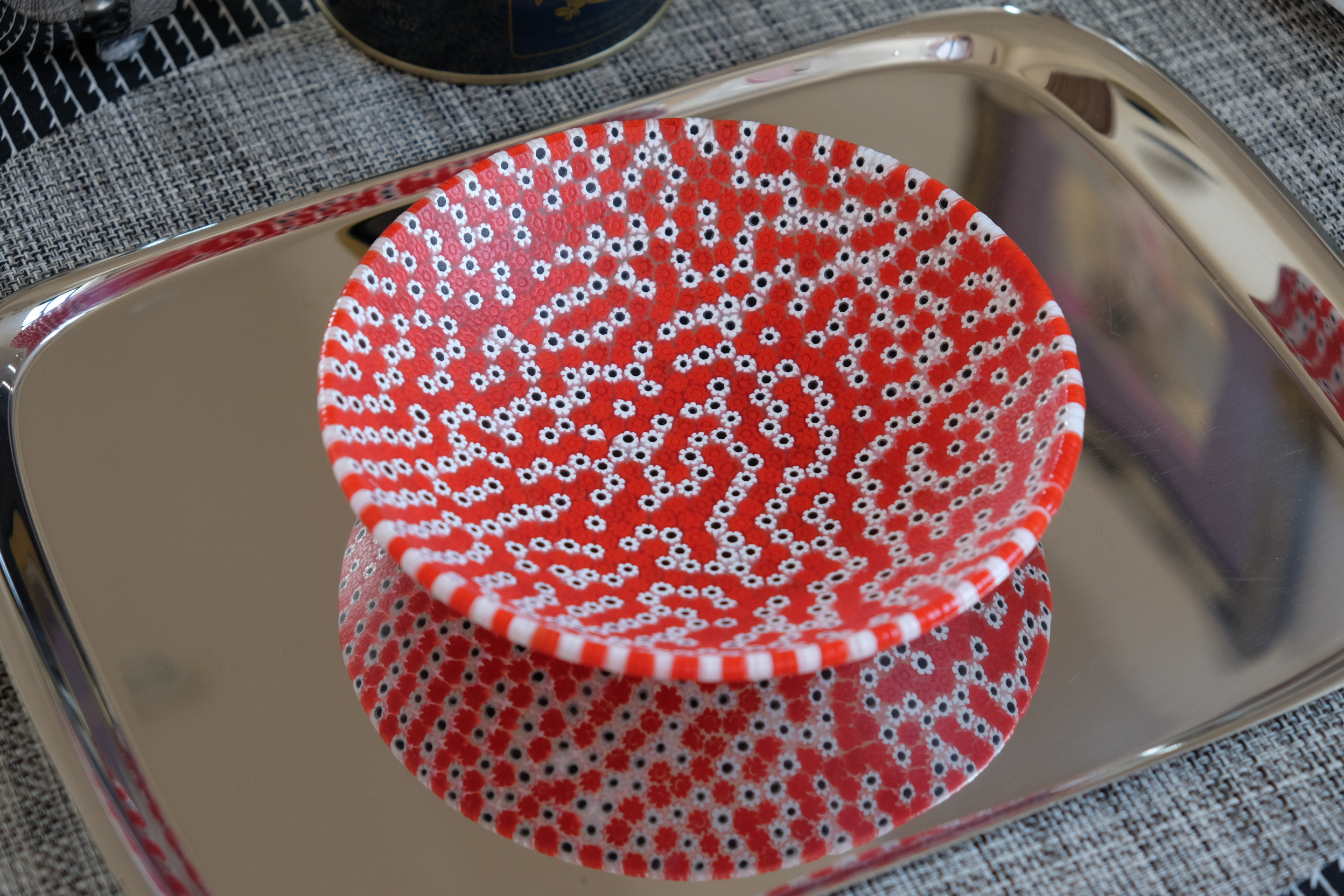 プレート ミルフィオリ スクエア ムラーノ ベネチアンガラス 豆皿 ガラス