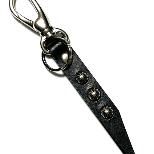 栃木レザー キーホルダー キーリング ストラップ スタッズ 日本製 本革