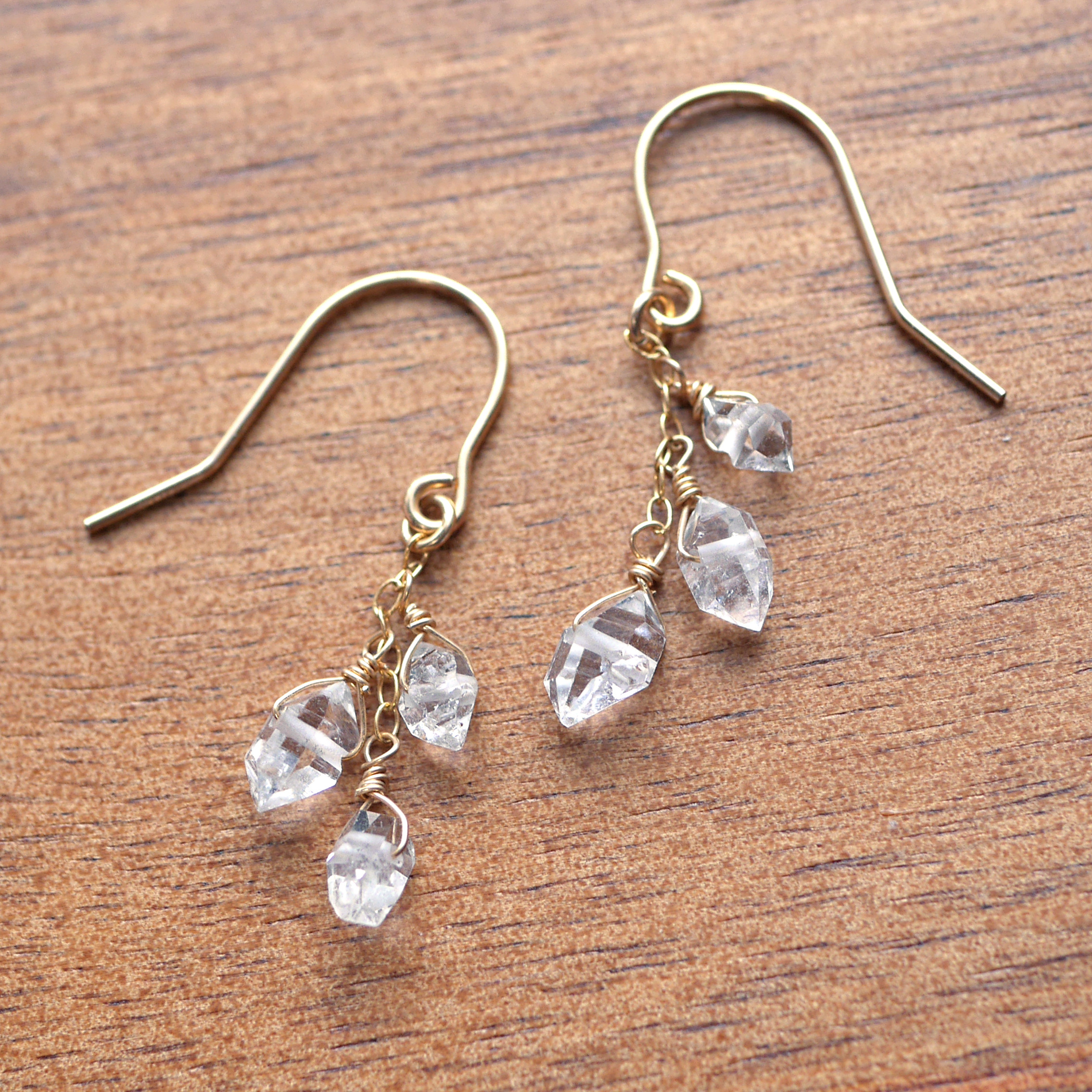 ピアス☆宝石質 ハーキマーダイヤモンド