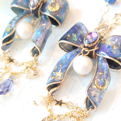 Ange au ruban＊Universe Blue＆purple ネックレス 8枚目の画像