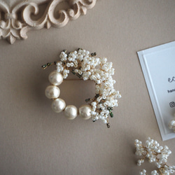 ワイヤーラッピングブローチ⭐︎ローズクォーツ ブローチ Feel Heart