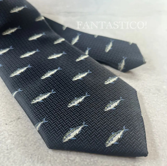 【僕の好きなことネクタイ】サバ柄刺繍ネクタイ♪父の日ギフトお祝クリスマスプレゼントバレンタイン 魚鯖カツオ鰹釣り人海釣り 人気・おすすめ｜売れ筋商品・話題商品におすすめ コスパ重視 安心配送 スピーディーにお届け