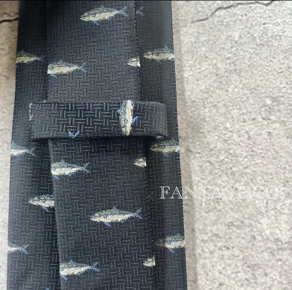 【僕の好きなことネクタイ】サバ柄刺繍ネクタイ♪父の日ギフトお祝クリスマスプレゼントバレンタイン 魚鯖カツオ鰹釣り人海釣り 人気・おすすめ｜売れ筋商品・話題商品におすすめ コスパ重視 安心配送 スピーディーにお届け
