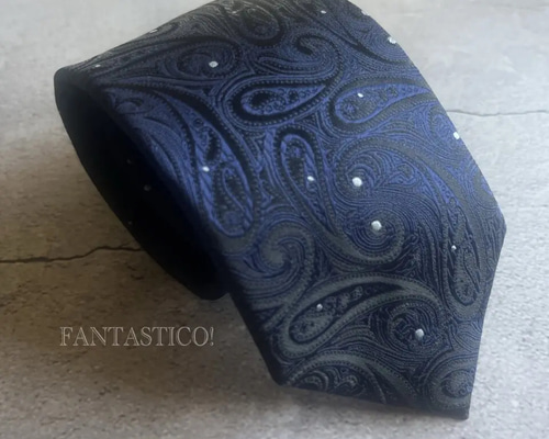 ペイズリー柄刺繍ネクタイ♪父の日ギフトお祝いバレンタイン