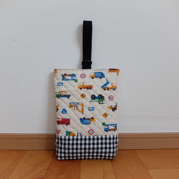 りぃ様オーダー品＊上履き入れ＊はたらく車 上履き袋 Le Ciel＊Vent 