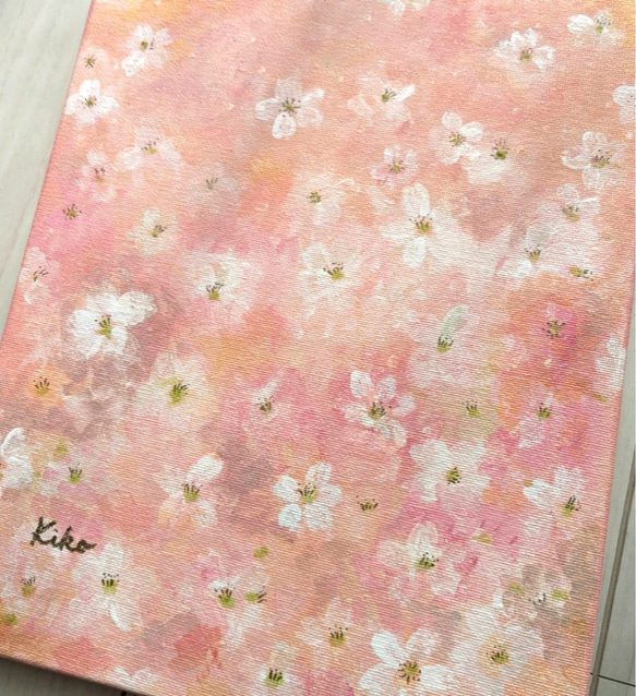 キャンバスアート　原画　「sakura」 5枚目の画像