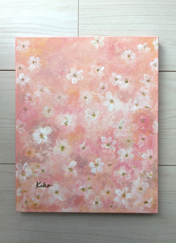 キャンバスアート　原画　「sakura」 4枚目の画像