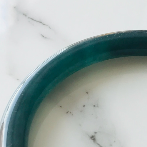 B510-043] ジェイド JADE ヒスイ 本翡翠 バングル 天然石 一点物 