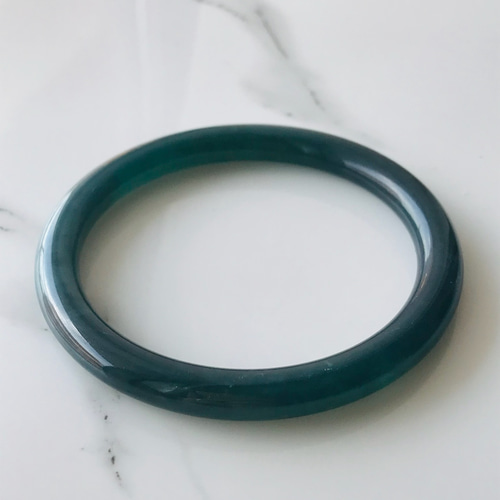 B510-043] ジェイド JADE ヒスイ 本翡翠 バングル 天然石 一点物 