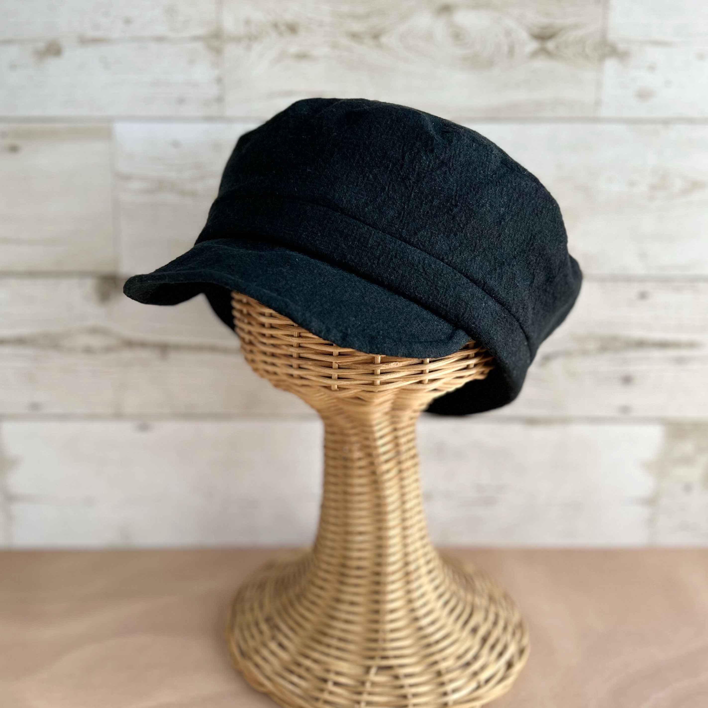 リネンキャスケット・ブラック