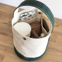 new!! "bucket bag"  kinari × palegreen(限定カラー)《受注製作》 10枚目の画像